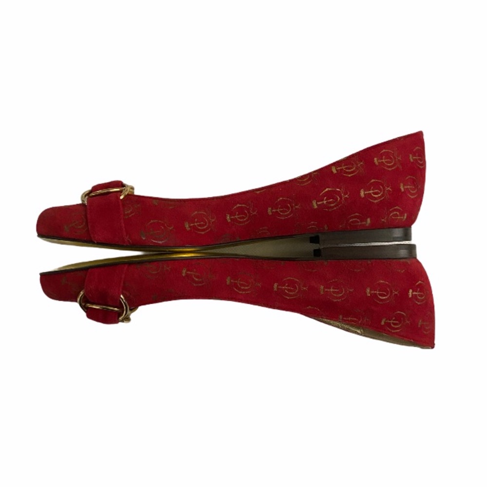 NWOT Juicy Couture Red Suede Leather Flats size-8M - Picture 5 of 6